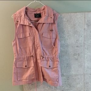 Dusty pink hooded vest